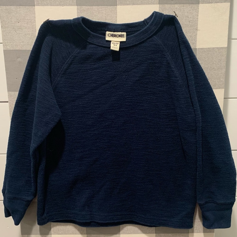 Navy blue Cherokee long sleeve shirt